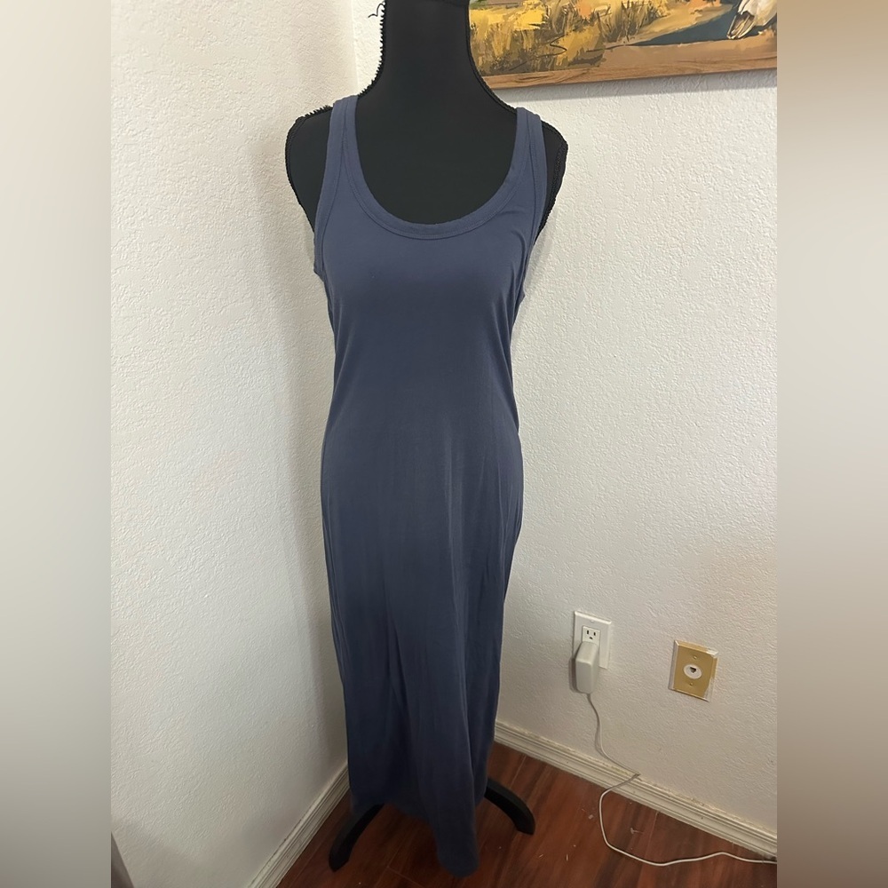 Standard James Perse Scoop Neck Tank Navy Maxi Dress - Size 2 - M
